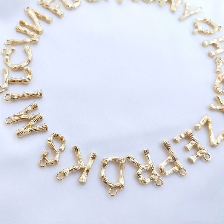 Mặt Dây Chuyền Hình Chữ Mạ Vàng 14K Cao Cấp Phong Cách Âu Mỹ Sang Trọng