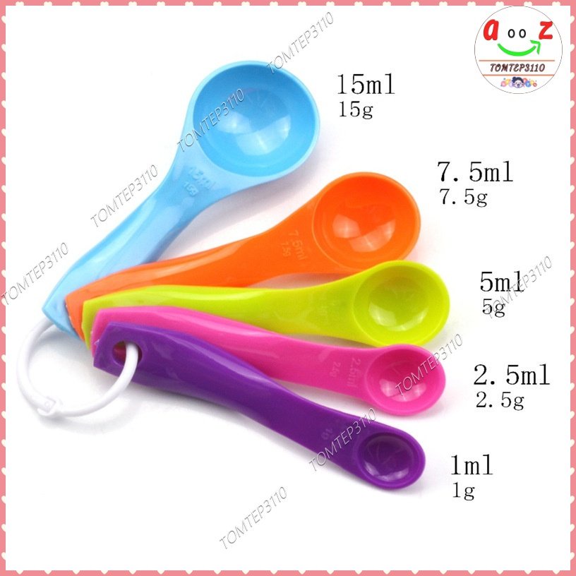 Set 5 Muỗng Đong Gia Vị Làm Bánh - Bộ Thìa Chia Định Lượng Đo Lường Nhà Bếp Thực Phẩm