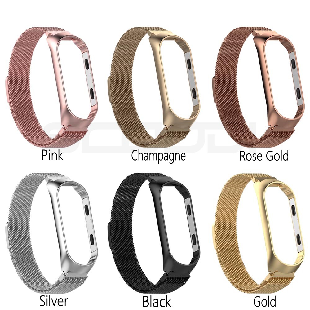 Dây Đeo Inox Milanese Cho Đồng Hồ Thông Minh Xiaomi Mi Band 3 4 5