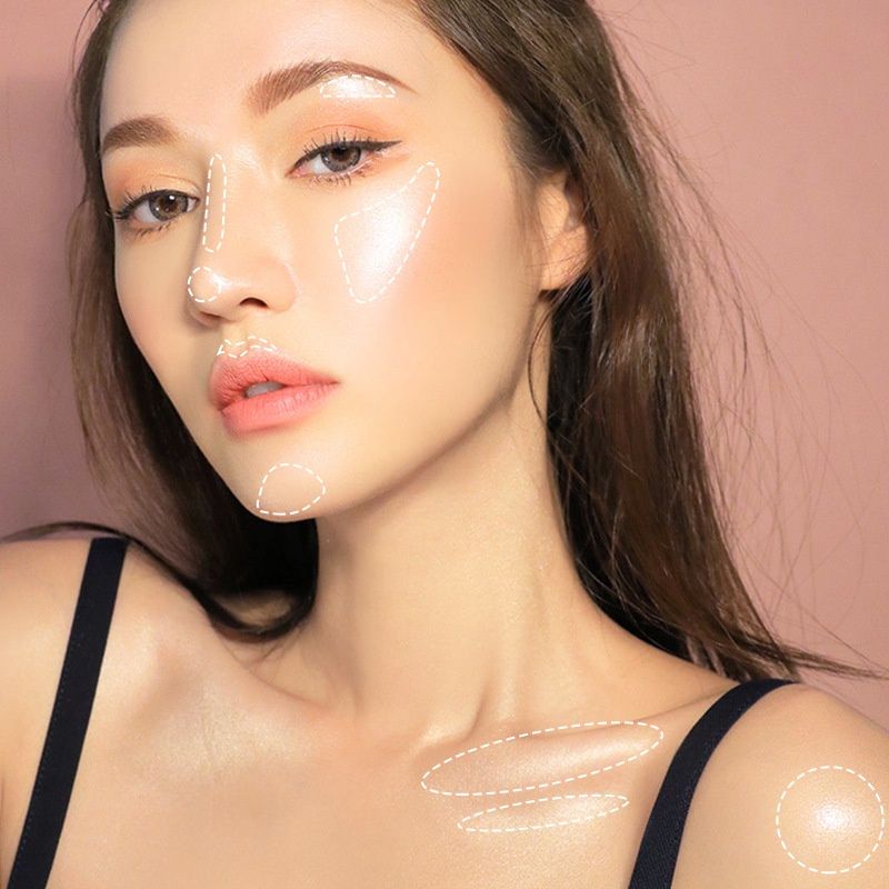 Phấn Bắt Sáng LAMEILA Cao Cấp Nhũ Mịn Nội Địa Trung, Makeup Căng Bóng Da, Tự Nhiên Khuôn Mặt, Chống Thấm Nước, Lâu Trôi