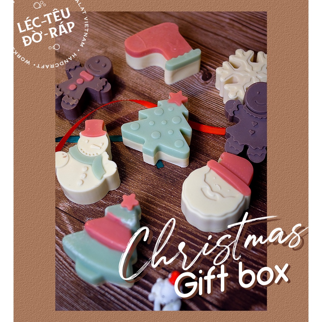 Xà phòng tạo hình Giáng Sinh 60gram giúp dưỡng da phù hợp làm quà tặng Noel