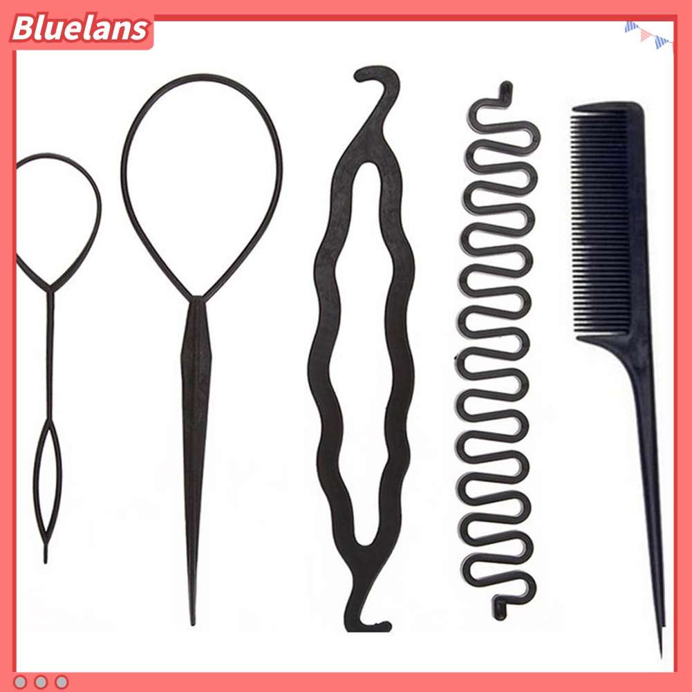 Set 5 Lược Tạo Kiểu Tóc Đuôi Cá Tiện Dụng