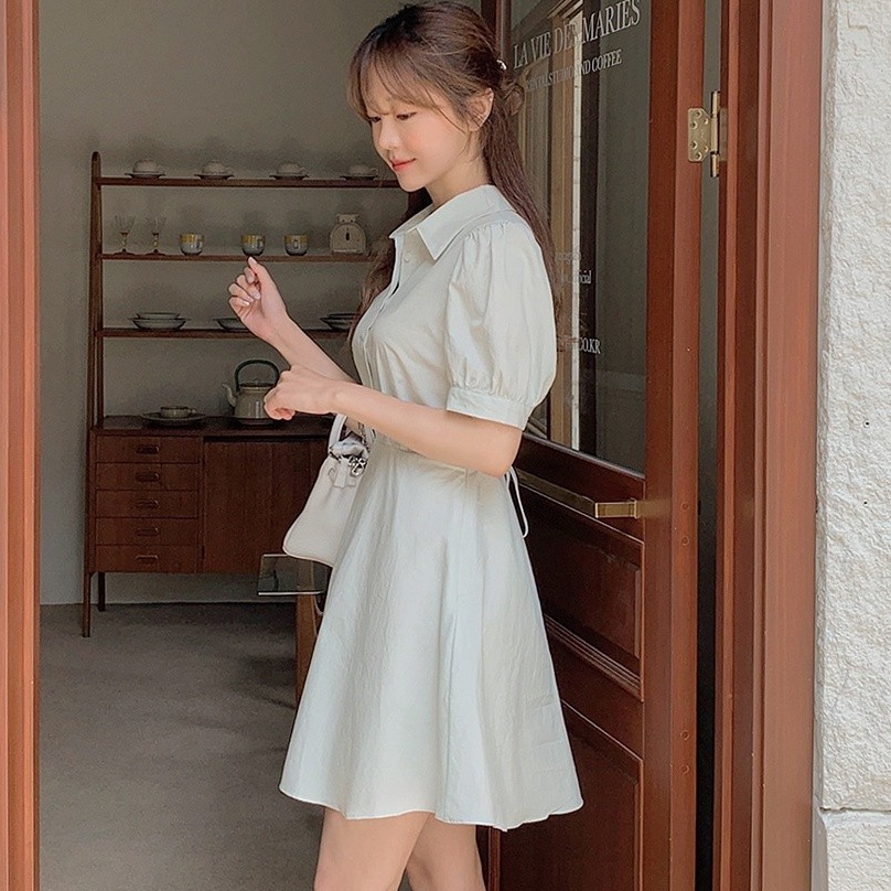 Đầm SUXI dáng chữ A tay ngắn đơn giản thời trang mùa hè sành điệu cho nữ