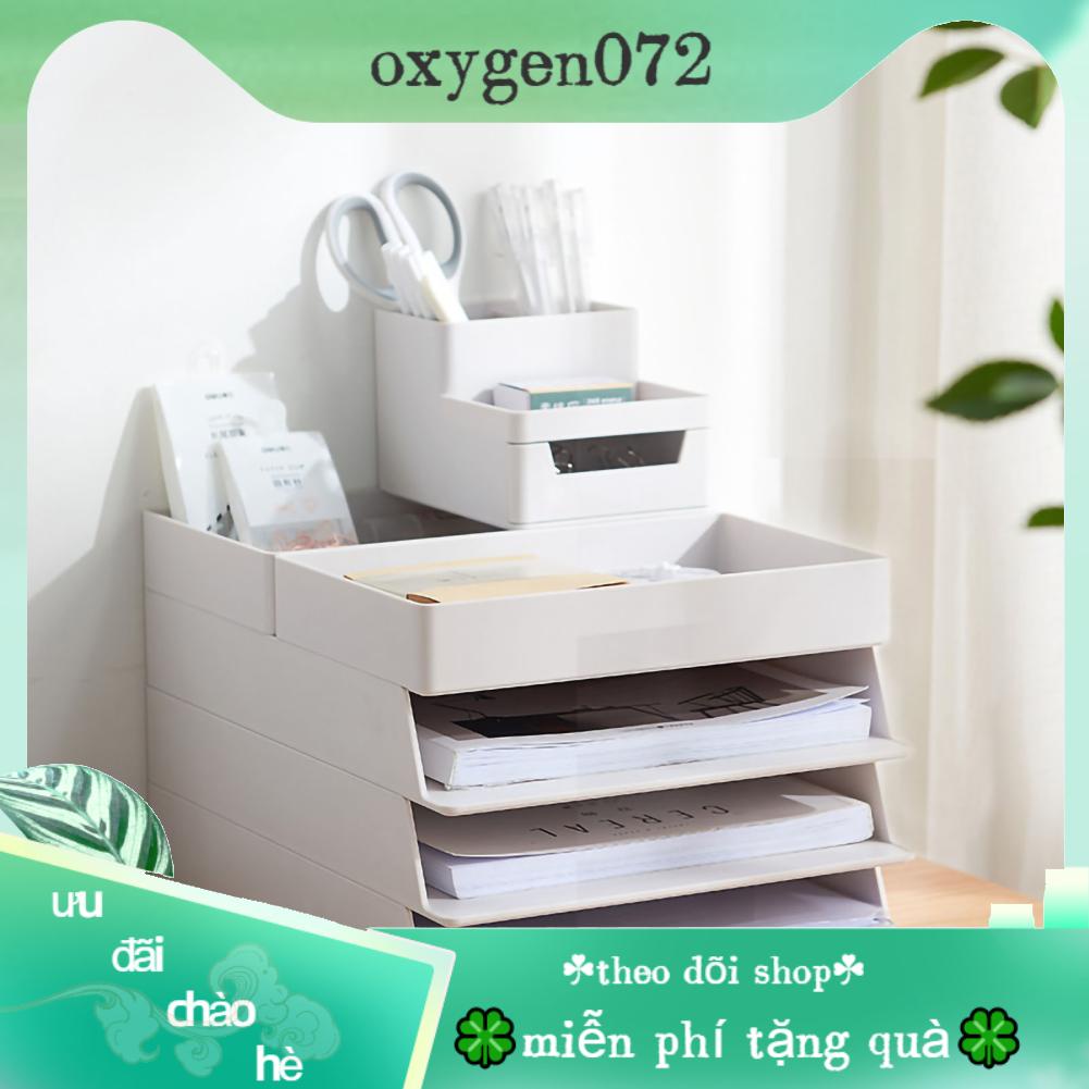 Oxygen072 Kệ để bàn Tổ chức Công suất lớn Kích thước A4 Tự làm Lắp ráp Nhựa ABS bền Bền Máy tính
