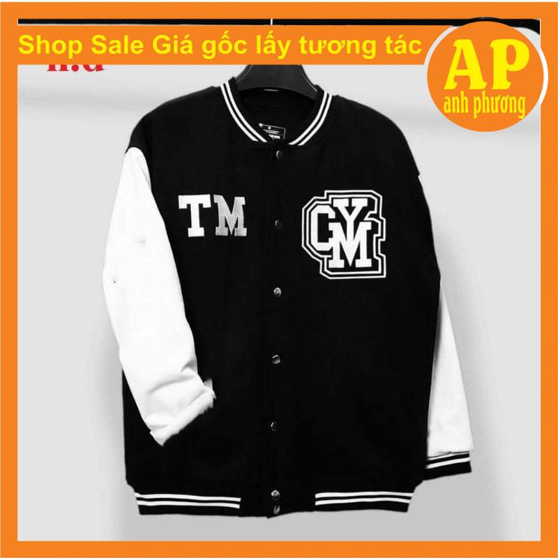 ÁO KHOÁC BOMBER JACKET G Y M f😍Chất gió mềm😍hàng 1 lớp cổ, tay áo và gấu áo có bo dệt xịn😍freesize 50kg😍phong cách hàn q