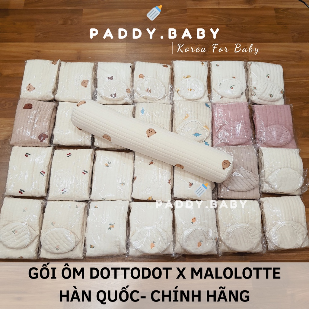 GỐI ÔM QUILTING THÊU DOTTODOT x MALOLOTTE HÀN QUỐC CHO BÉ &lt;CÓ SẴN&gt;