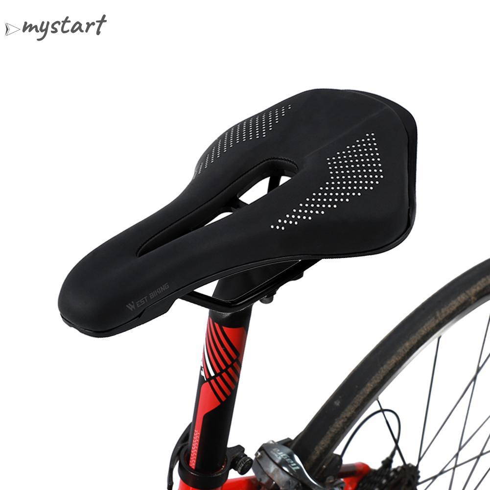 Đệm da PU WEST BIKING cho yên xe đạp MTB leo núi thoáng khí