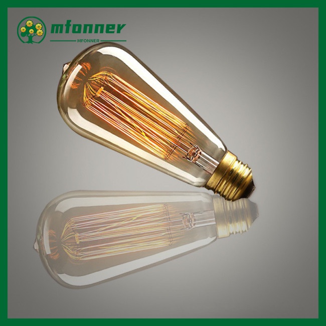 Bóng Đèn Dây Tóc Edison 40w 60w E27 220-240v Ánh Sáng Vàng Cổ Điển Trang Trí Quán Cà Phê