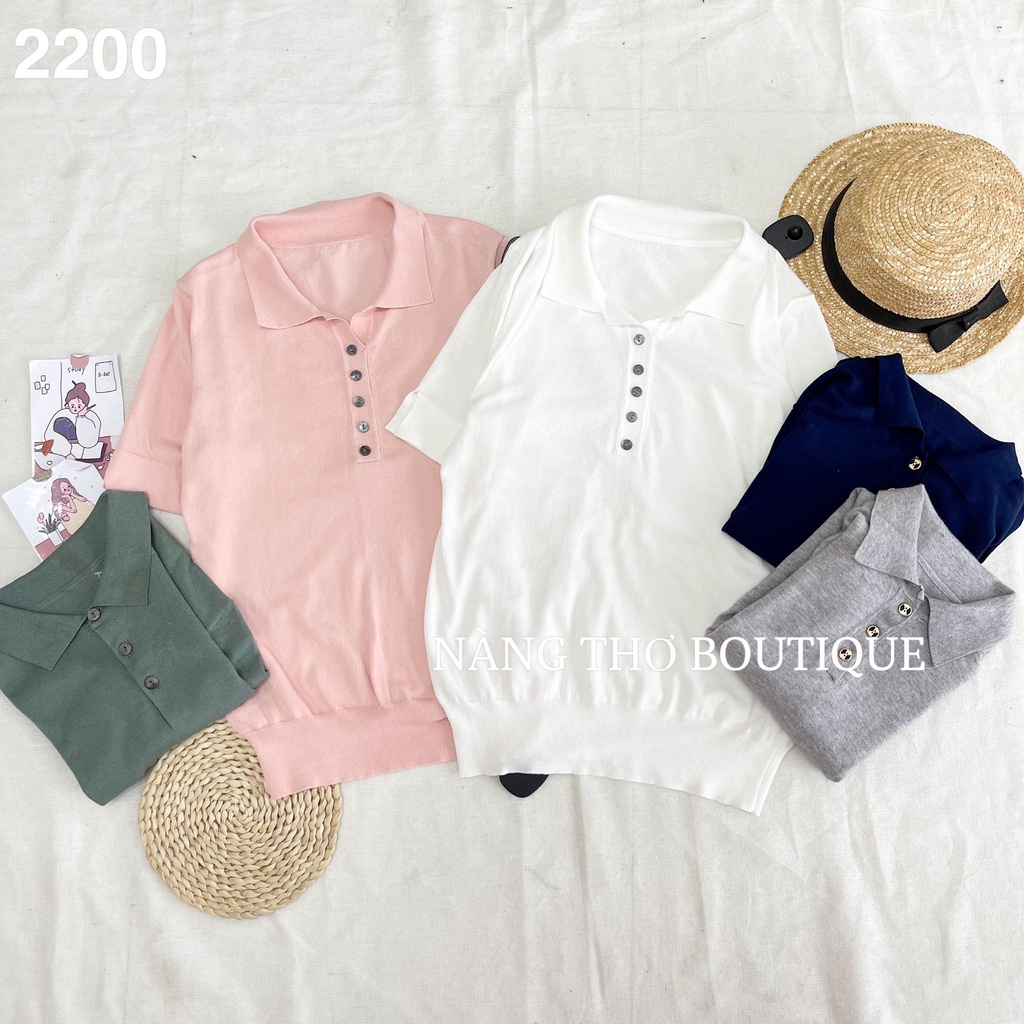 Áo montoghi cổ polo (ảnh thật shop chụp) 2200