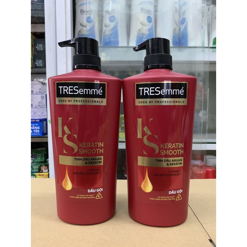 ( Chính Hãng ) Dầu gội TRESemme Keratin Việt Nam 640g(Mầu Đỏ)