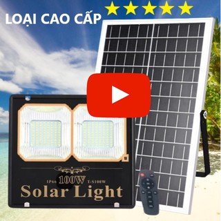 [LOẠI CAO CẤP] Đèn Pha Năng Lượng Mặt Trời 100W - Tăng cường dung lượng pin, tăng cường mắt led, sáng mạnh hơn và lâu