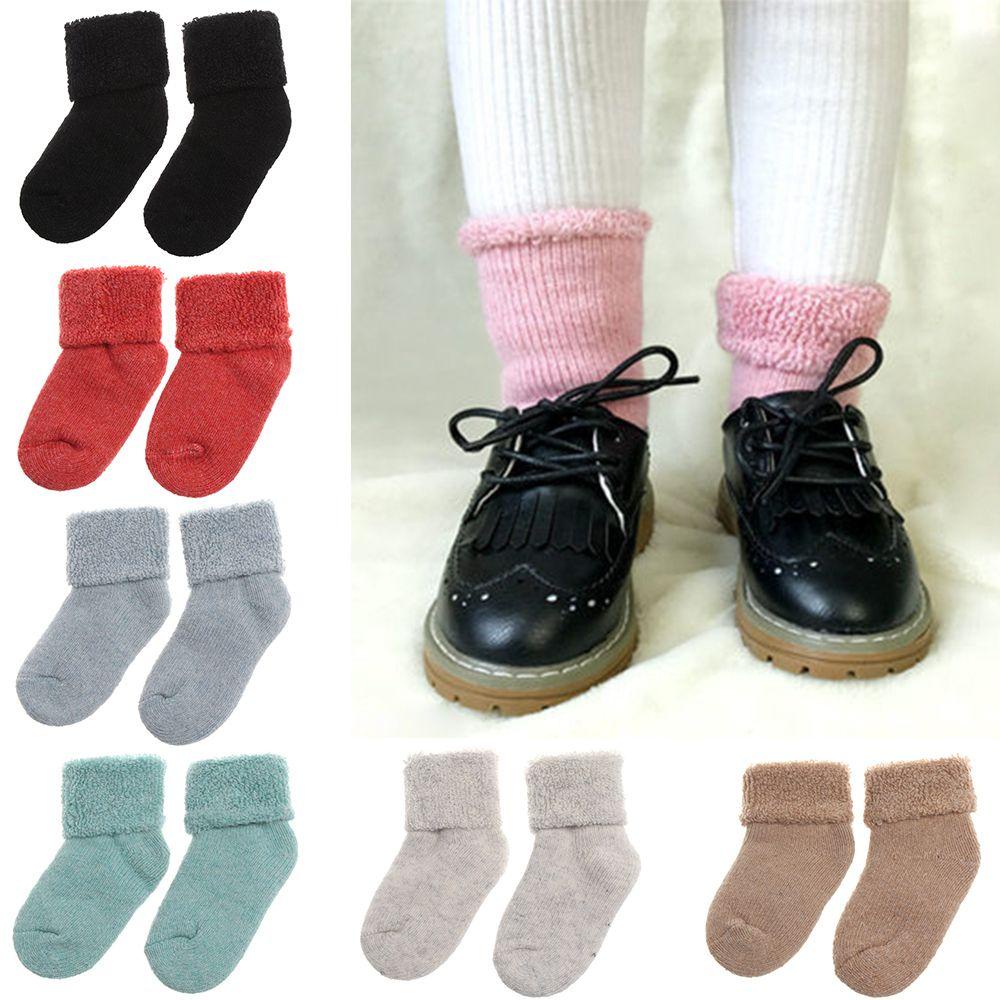 MIHAN1 Vớ Len Màu Kẹo Ngọt Thoải Mái Cho Bé