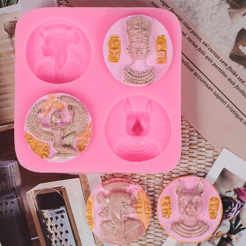 Khuôn Silicone Tạo Hình Đồng Xu Ai Cập Trang Trí Bánh