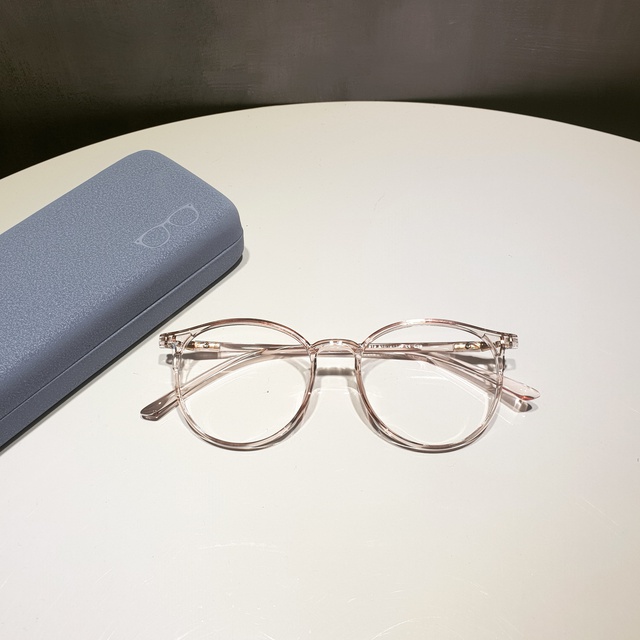 Gọng kính cận nam nữ Qiwa Eyewear, kính cận thời trang mắt tròn nhựa dẻo nhẹ nhàng cực dễ đeo- 513