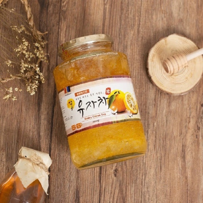 Mật Ong Chanh Honey Citron Tea Masilraon Hàn Quốc, Lọ 1000g, Giúp Ngừa Ho, Tăng Sức Đề Kháng