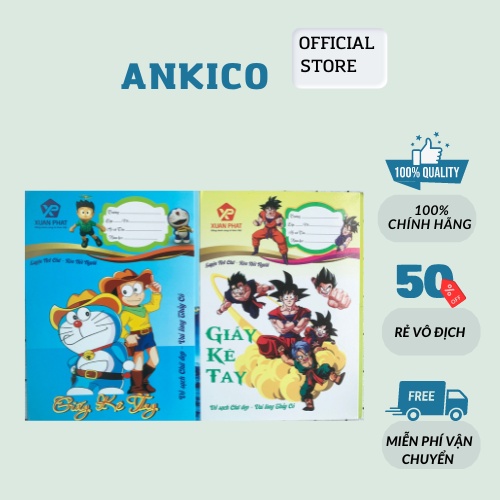 Giấy kê tay Xuân Phát KT-01 giấy kê tay cho học sinh kèm bảng cửu chương ANKICO