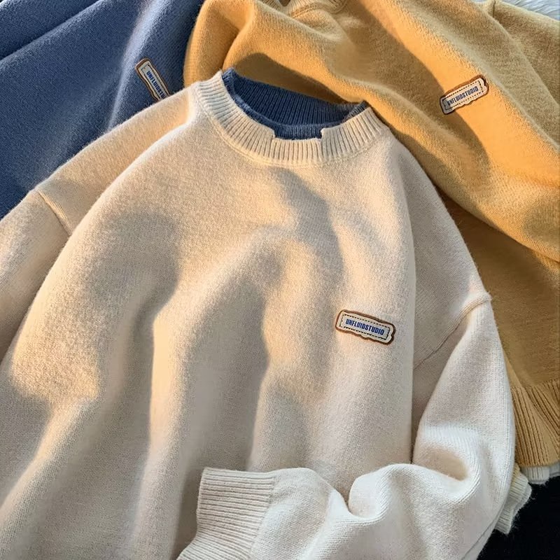 Áo Sweater Dáng Rộng Thời Trang Đơn Giản Dành Cho Nam áo len đẹp áo len nữ form rộng áo len trơn áo sweater unisex