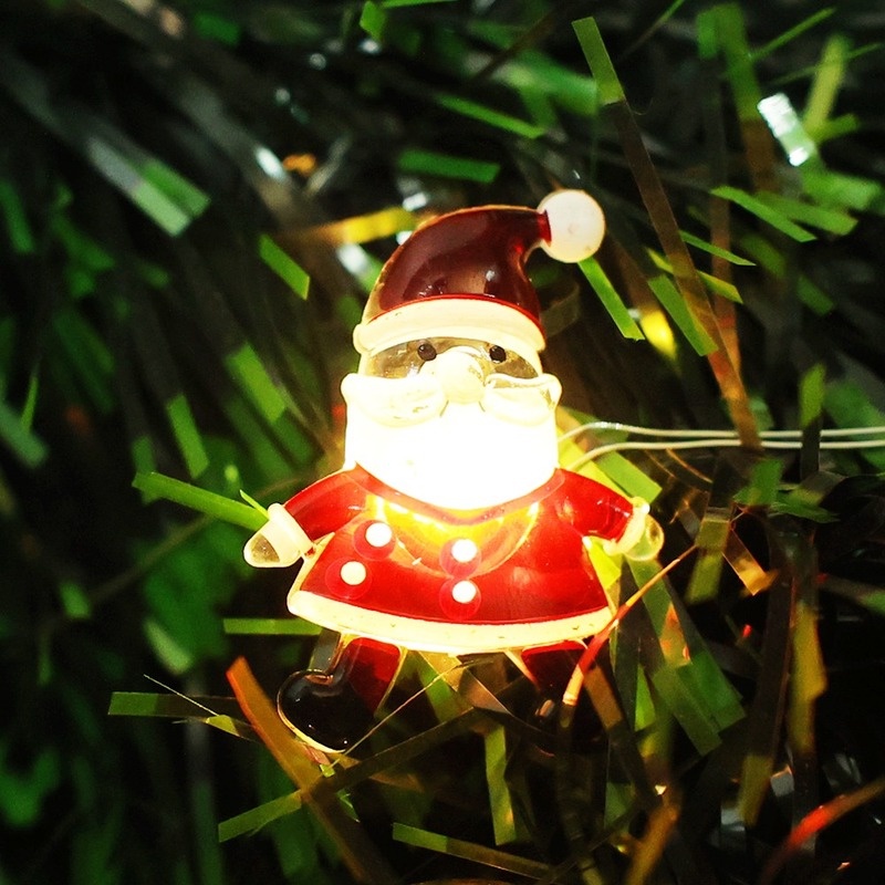 Đèn led dây giáng sinh 2m / đèn led chạy bằng pin / ông già noel xmas cây hươu mặt dây chuyền người tuyết đèn led cổ tích / đèn trang trí sân ngoài trời cho bữa tiệc