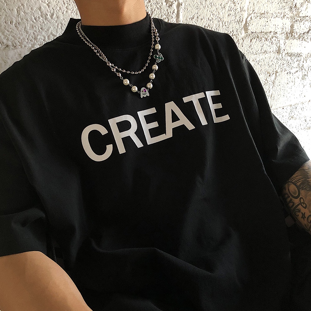 Vòng cổ thép titan mặt hình biểu tượng cảm xúc phong cách Âu Mỹ