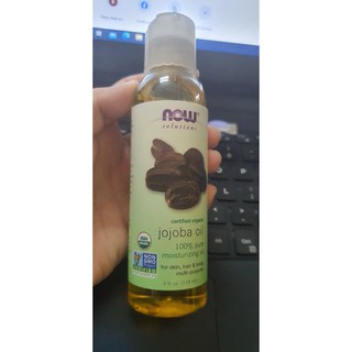 DẦU DƯỠNG DA JOJOBA HỮU CƠ NOW FOODS SOLUTIONS 4OZ (118ml)