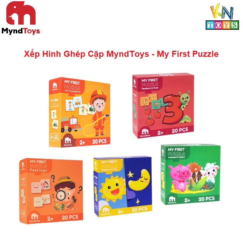 Đồ Chơi Xếp Hình Ghép Cặp MyndToys - My First Puzzle (Cho Bé Từ 2 Tuổi - Nhiều Chủ Đề)