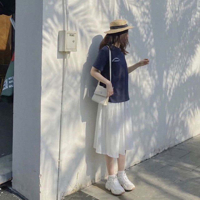 Chân váy đũi dài có lót trong 𝐒𝐓𝐘𝐋𝐄 𝐔𝐋𝐙𝐙𝐀𝐍𝐆 - Chất vải đũi mềm mại - Chân váy xòe màu Trắng [HOT 2021] | BigBuy360 - bigbuy360.vn