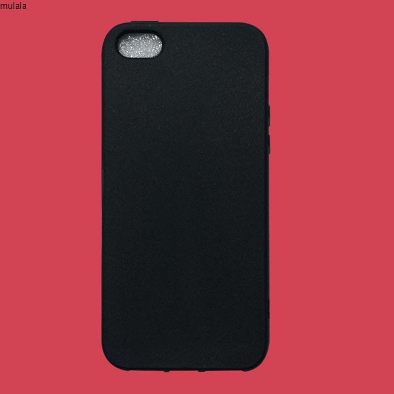 Ốp điện thoại silicon màu đen trơn đơn giản cho Iphone 5 5S SE 6 6S 7 8 Plus X XS XR 11 Pro MAX 2020