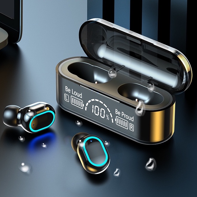 Tai nghe bluetooth V5.2 F11 Tai nghe không dây bản cao cấp chống nước chống ồn kháng nước IPX7 pin trâu hỗ trợ đàm thoại