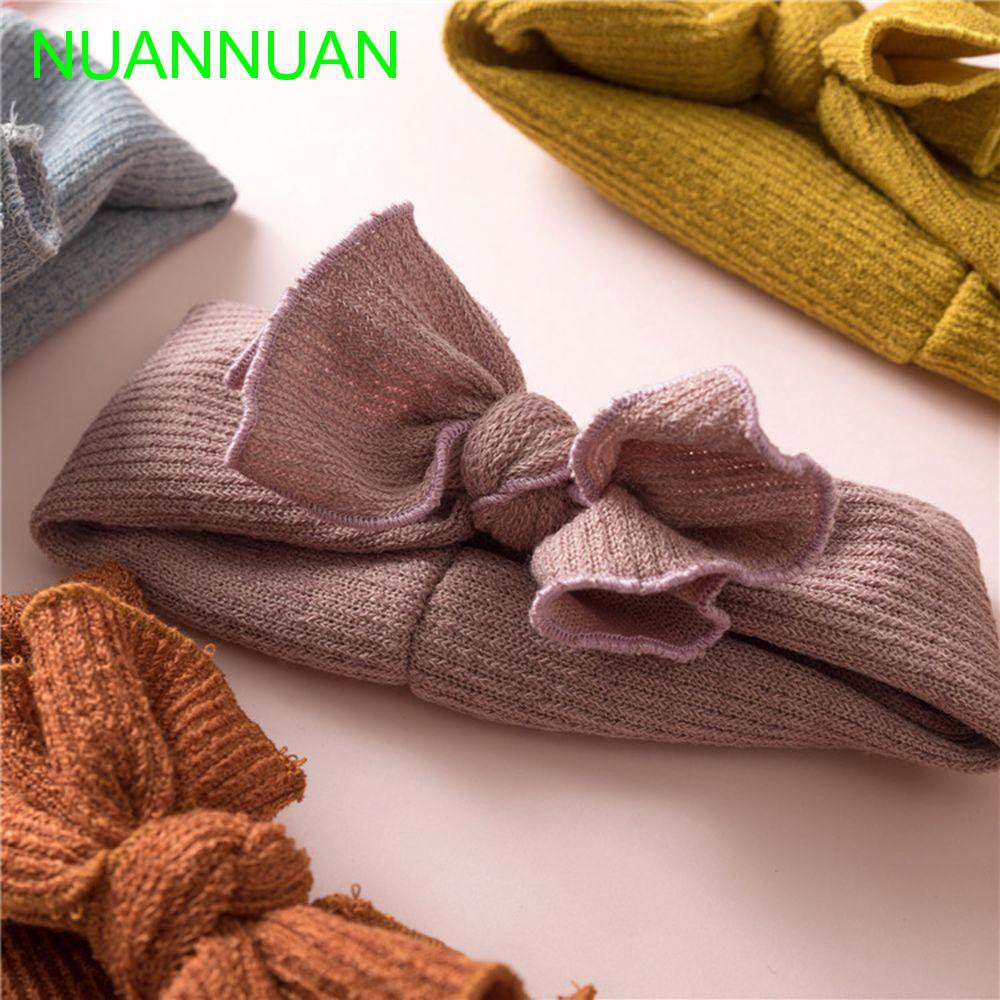 Khăn Turban cài tóc phối nơ cho bé gái