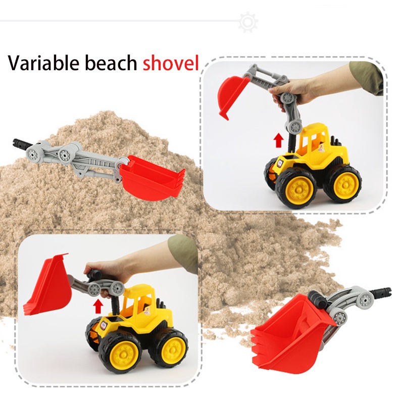 Mô Hình Xe Tải Xúc Đất Cỡ Lớn Chất Liệu Dày Dặn Độc Đáo Chống Rơi Cho Bé Trai