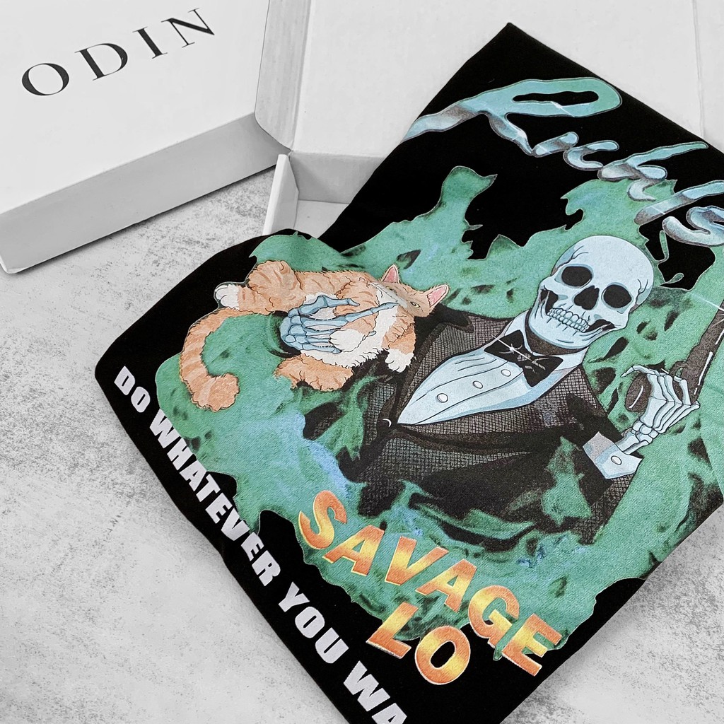 Áo thun oversize Green Flame , áo phông cotton nam nữ unisex, ODIN CLOTHING | BigBuy360 - bigbuy360.vn