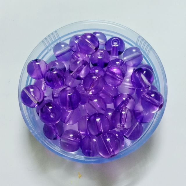 50gr hạt đá tím 8mm làm vòng tay
