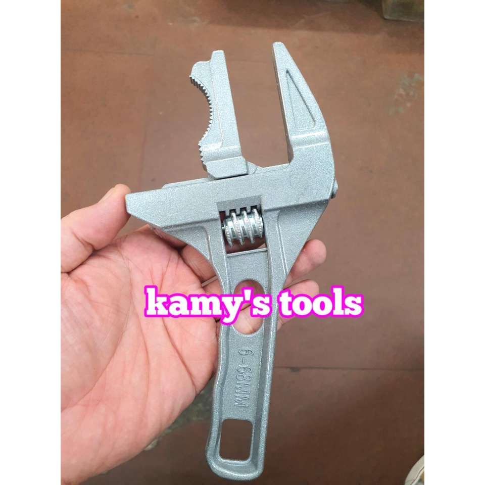 Mỏ lết miệng rộng 6-68mm, cờ lê vặn dây cấp nước bằng hợp kim nhôm dài 200mm