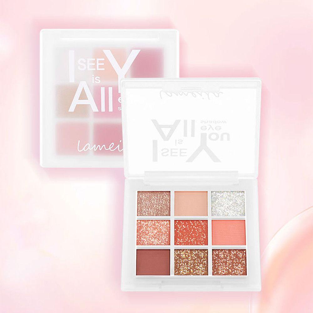 [Hàng mới về] Bảng phấn mắt trang điểm màu lấp lánh 9 ô
