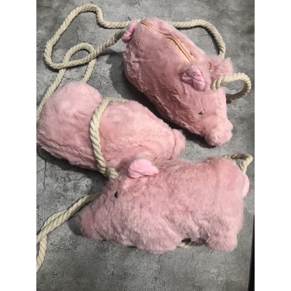 Túi lông heo hồng