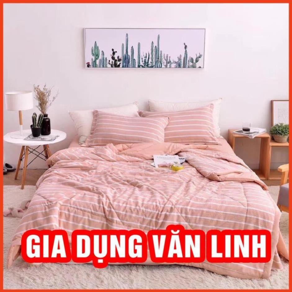 Chăn Hè Thu Cotton Đũi Kẻ Muji Nhật Bản