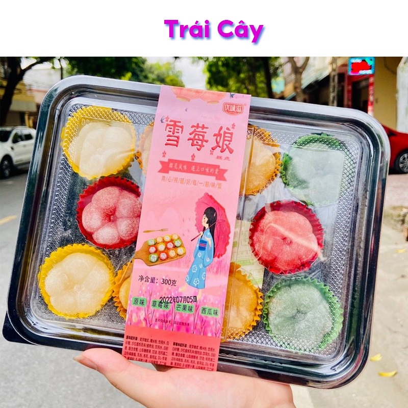Bánh Mochi Đài Loan 7 Vị Nhân Trái Cây Đặc Biệt Thơm Dẻo Ngon, Vị Sữa Chua, Trứng Muối, Dâu Tây, Nho, Dứa, Xoài 12 bánh