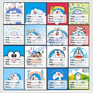 16 nhãn vở có decal dán tập hình doremon, bơ, gudetama...
