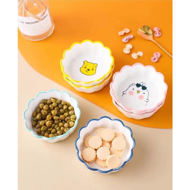 Chén tròn hình thú ngộ nghĩnh, chén chấm, chén gia vị, chén ăn dặm cho bé