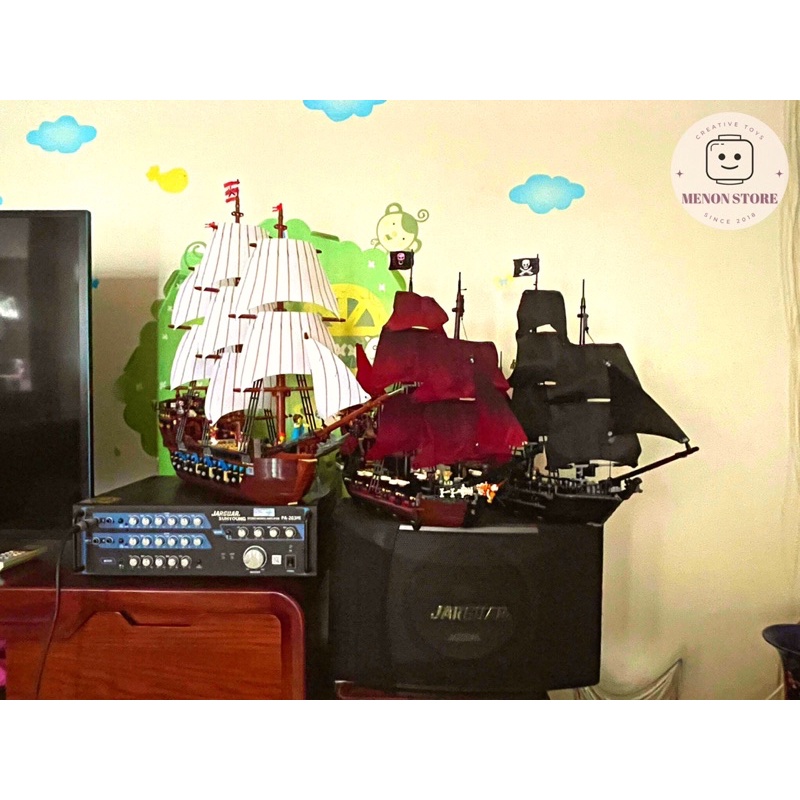 Đồ chơi lắp ráp 18007 180056 22001 Mô hình Thuyền buồm Hoàng gia - Xếp hình thông minh