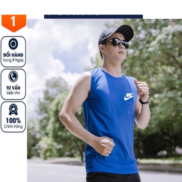 Áo ba lỗ nam, áo sát nách nam N I K E chất vải thể thao siêu mát, mềm mịn, co giãn, thấm hút mồ hôi tốt.