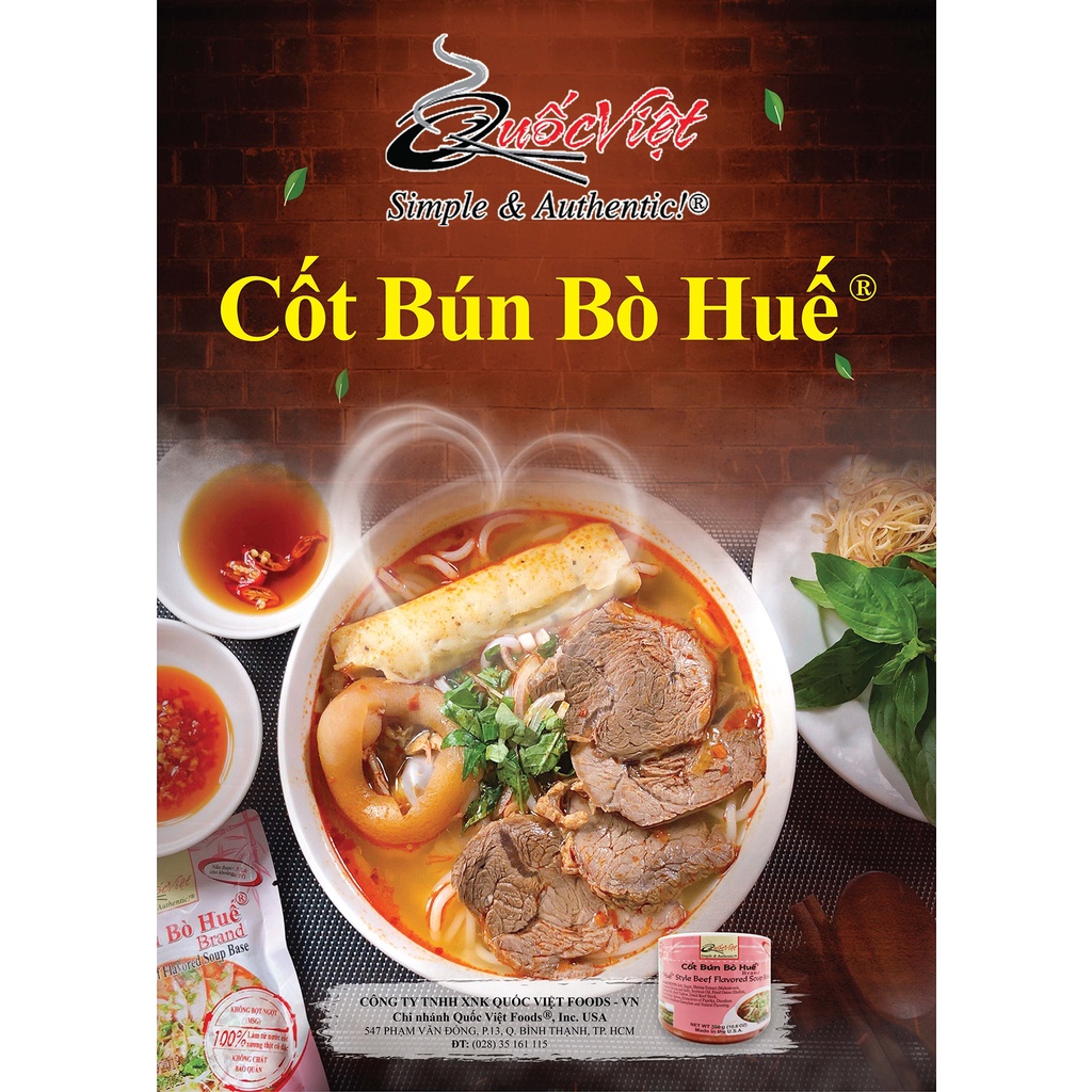 COMBO Gia vị Cốt bún bò Huế Quốc Việt - Gói 50g - VN10502