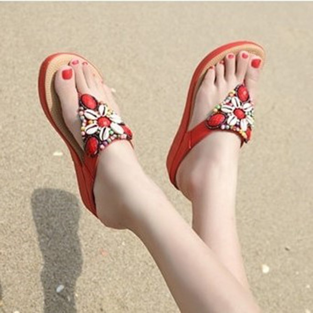 Sandal nữ xỏ ngón đế xuồng đi biển 5cm cao cấp. Dép nữ xỏ ngón đi biển đế xuồng. Xăng đan nữ xỏ ngón