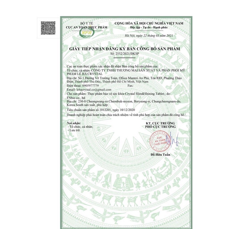 Viên sủi giảm cân & làm trắng da 𝐂𝐑𝐘𝐒𝐓𝐀𝐋 𝐒𝐋𝐈𝐌 𝐇𝐀̀𝐍 𝐐𝐔𝐎̂́𝐂 | Thế Giới Skin Care