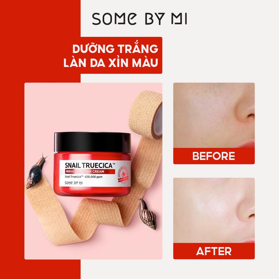 Kem Dưỡng Phục Hồi Da Chuyên Sâu Somebymi SNAIL TRUECICA MIRACLE REPAIR CREAM 60g