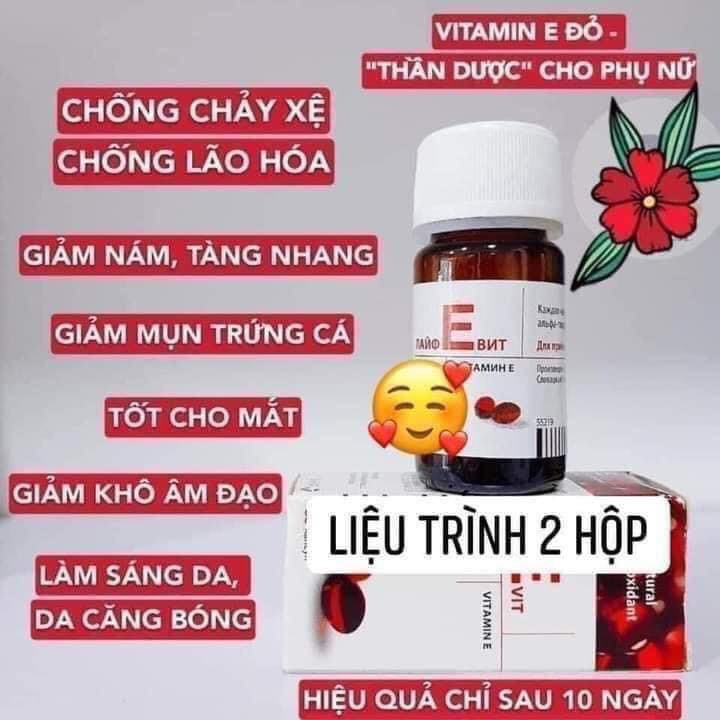 Vitamin E đỏ Nga chống lão hóa, ổn định nội tiết cho phụ nữ từ 12 tuổi trở lên | Thế Giới Skin Care
