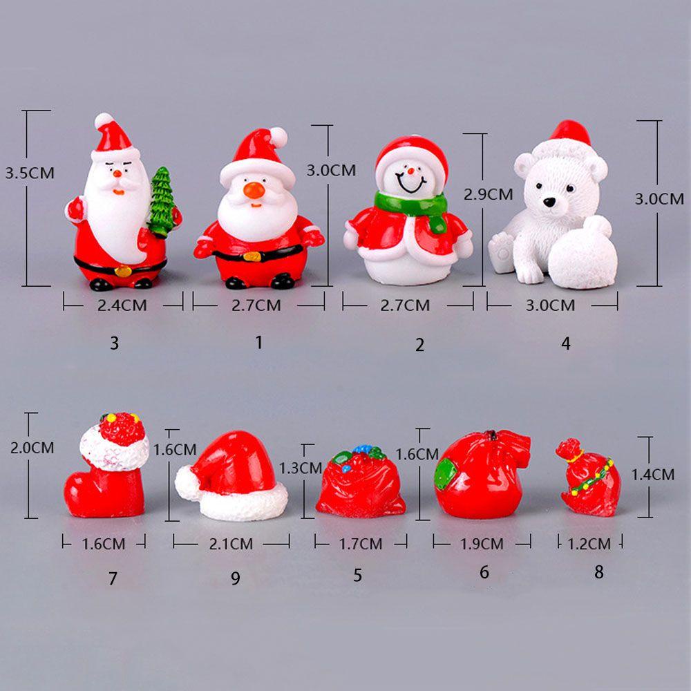 Mô Hình Ông Già Noel Bằng Nhựa Dễ Thương Trang Trí Tiểu Cảnh