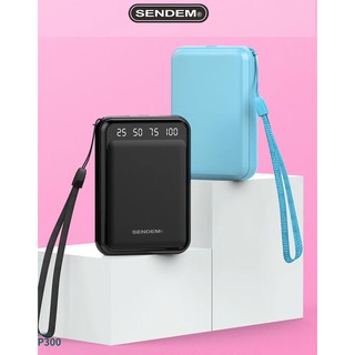 Sạc dự phòng mini 6000mAh SENDEM P300 2 cổng USB sạc nhanh nhỏ gọn, thời trang - Hàng chính hãng - Bảo hành 1 năm