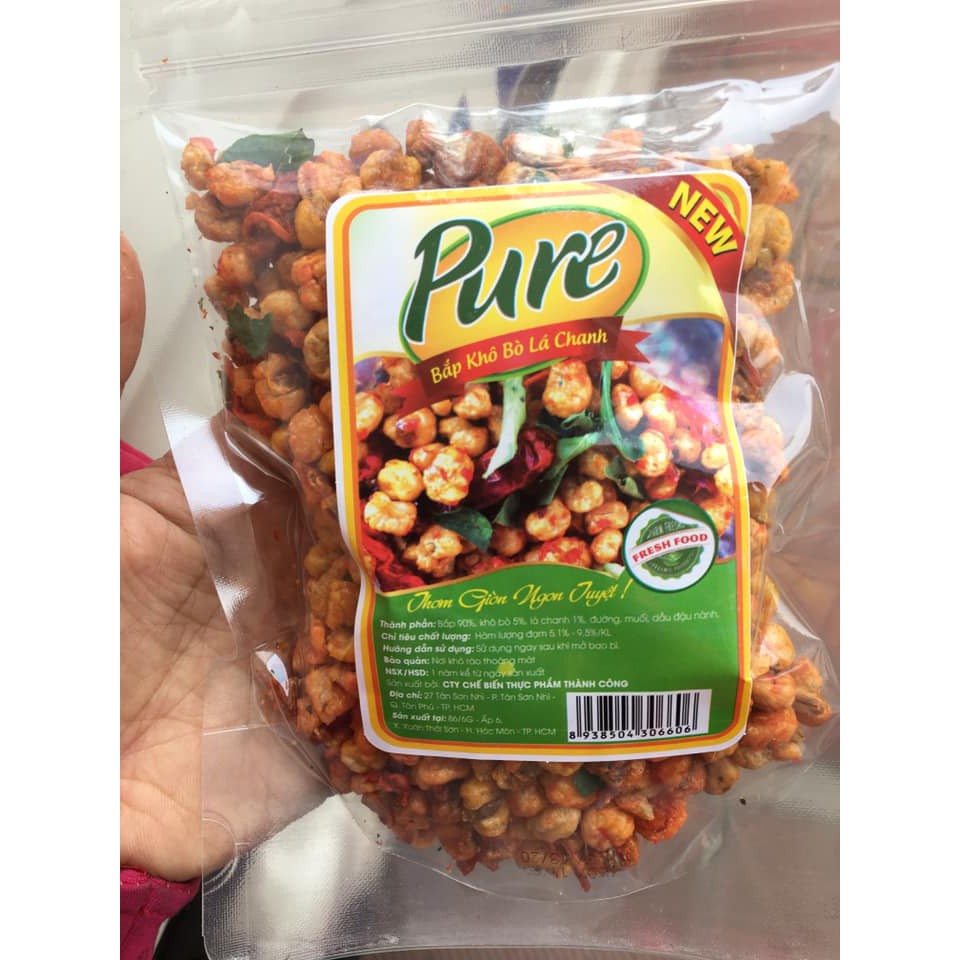 Ngô cay bò khô, lá chanh