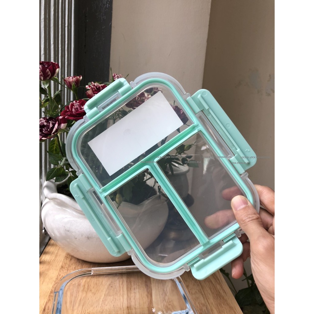 Hộp thủy tinh chia 2 ngăn, 3 ngăn chịu nhiệt Lock&Lock LLG456, LLG457, LLG458  - TRUCANHSG